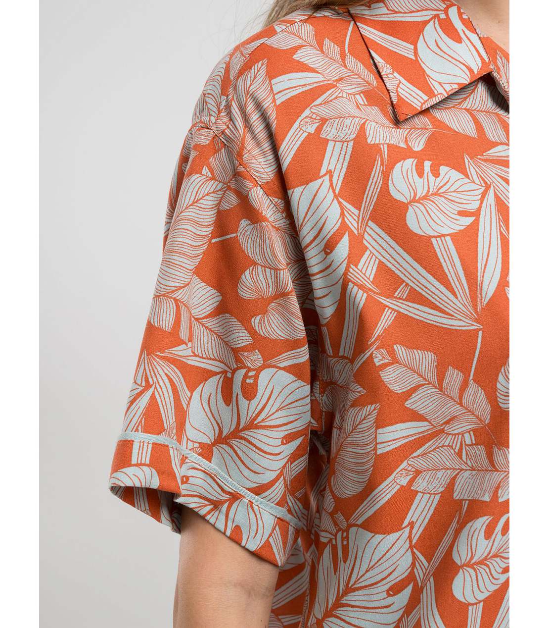 ボーイフィットハワイフィールシャツ 詳細画像 ブリック 5